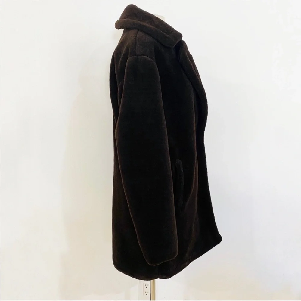 Bernardo brown faux fur coat_3